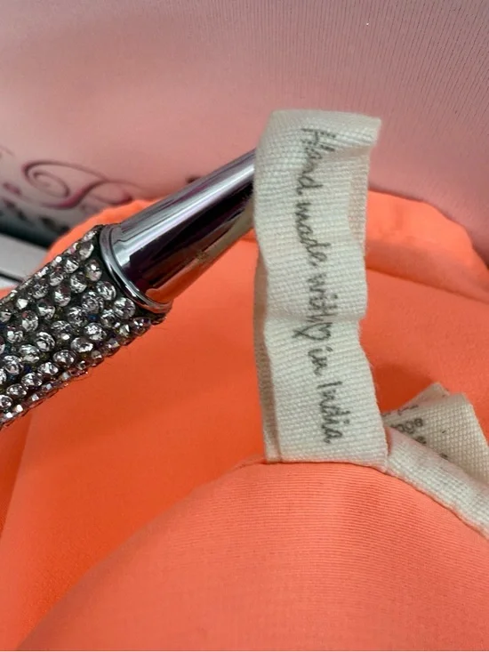 Japna tank top neon orange Coral-Orange Sleeveless Chiffon Tank Top - Picture 8 of 12